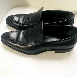 Giorgio Armani Men's Black Leather Dress Shoes – Size EU 44, Formal Wear